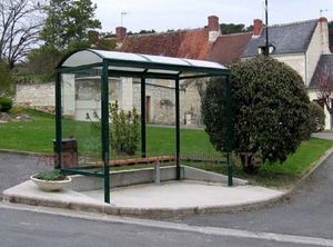 abribus en métal / en verre