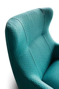 fauteuil contemporain / en tissu / en simili cuir / bergère