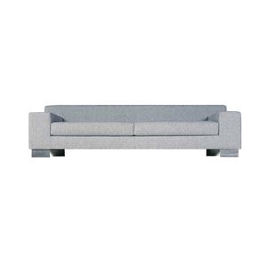 canapé contemporain / en cuir / 3 places / gris