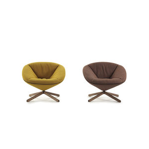 fauteuil contemporain / en tissu / avec repose-tête / avec repose-pieds