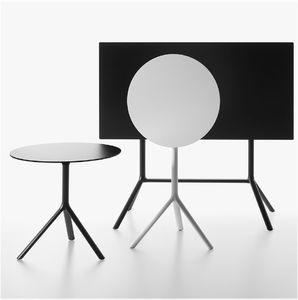 table bistrot contemporaine / en aluminium / en HPL / en MDF