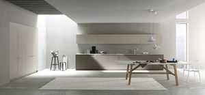 cuisine contemporaine / en bois / laquée / mate