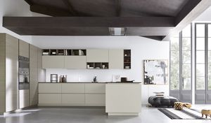 cuisine contemporaine / en bois / laquée / mate