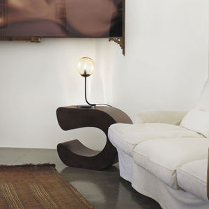 lampe de table / contemporaine / en verre soufflé / noire