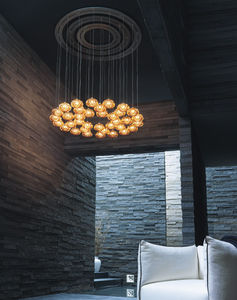 lustre contemporain / en verre / à incandescence