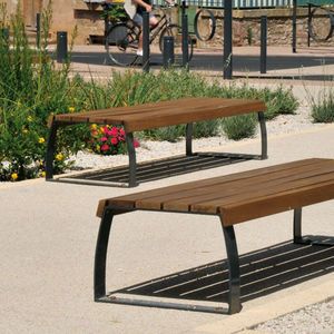 banc public / contemporain / en acier / en béton