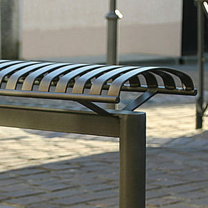 banc public / contemporain / en métal / assis-debout