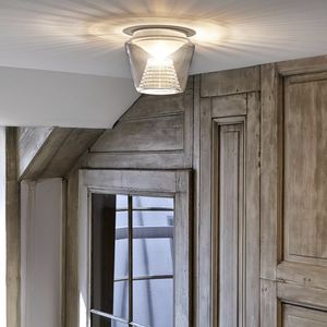 plafonnier contemporain / rond / en verre soufflé / en aluminium
