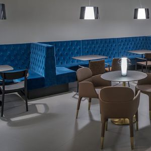 banquette modulable / de bistrot / contemporaine / en tissu