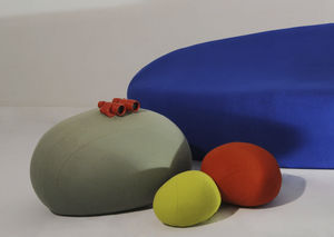 pouf design original / en tissu / rond / modulable