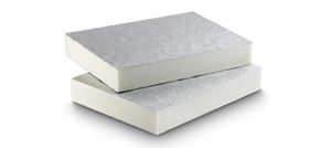 isolant thermique / en polyisocyanurate / pour toiture métallique / en panneau rigide