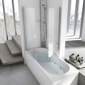 baignoire douche encastrable / rectangulaire / en acrylique