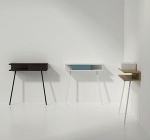 table console / contemporaine / en bois / rectangulaire