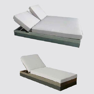 bain de soleil contemporain / en tissu / en résine tressée / de jardin