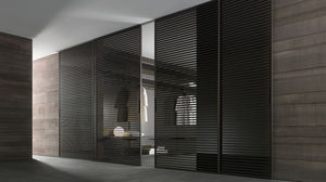 porte d'intérieur / coulissante / en aluminium / toute hauteur