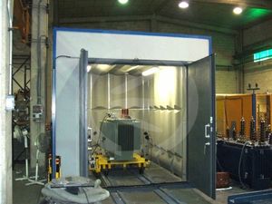 portes industrielles battantes / en métal / acoustiques / pour l'industrie agroalimentaire