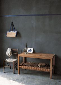 console contemporaine / en teck / rectangulaire / contract