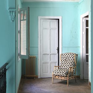 tissu d'ameublement / à motif géométrique / en velours / à usage résidentiel