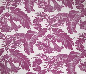 tissu pour rideaux / à fleurs / en lin / en viscose
