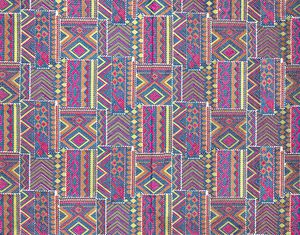 tissu d'ameublement / pour rideaux / à motif / en coton