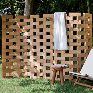 paravent contemporain / en bois / de jardin