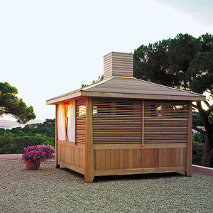 chalet de jardin en cèdre rouge / contemporain