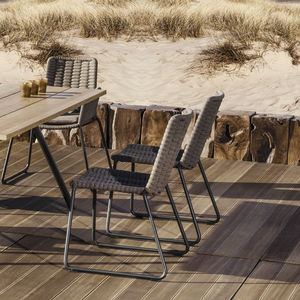 chaise de jardin contemporaine / luge / en aluminium / en corde