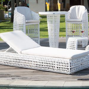 bain de soleil contemporain / en rotin / en Sunbrella® / outdoor