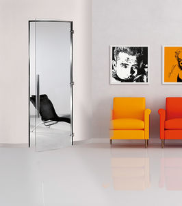 porte intérieure / battante / en verre / affleurante
