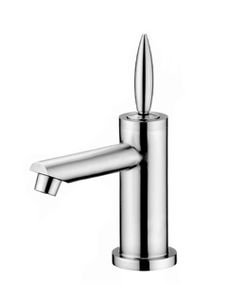 mitigeur pour vasque / en laiton chromé / 1 trou / à eau froide