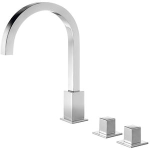 mélangeur pour vasque / à poser / en métal chromé / de salle de bain