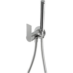 mitigeur pour bidet / à encastrer / en métal chromé / 1 trou