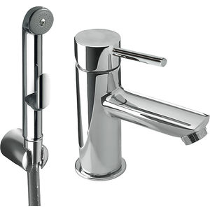 mitigeur pour bidet / à encastrer / en métal chromé / 2 trous