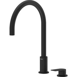 mitigeur pour vasque / sur plan / en métal chromé / 2 trous