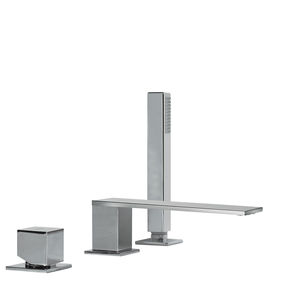 mitigeur de douche / pour baignoire / sur plan / en métal chromé