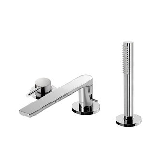 mitigeur de douche / pour baignoire / sur plan / en métal chromé