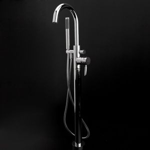 mitigeur pour baignoire / au sol / en laiton chromé / 1 trou