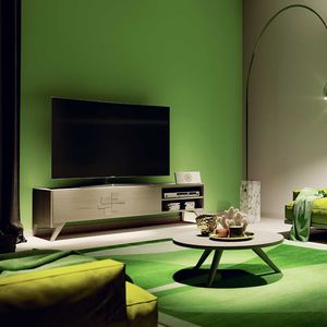 meuble de télévision contemporain / en bois