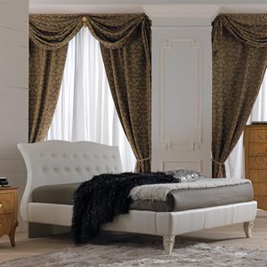 lit double / classique / avec tête de lit tapissée / tapissé