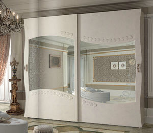 armoire de style / en bois / en bois laqué / à porte coulissante
