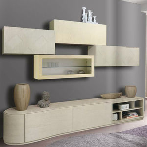 ensemble mural de salon contemporain / en bois / en bois laqué
