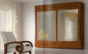 armoire de style / en bois / en bois laqué / avec porte coulissante