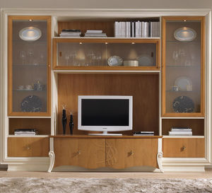 meuble de télévision contemporain / en bois