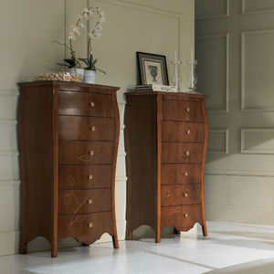 chiffonnier de style / en bois / blanc / marron