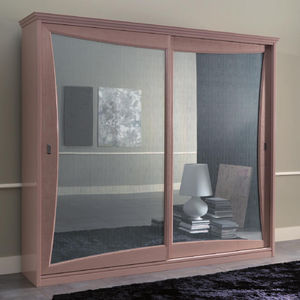 armoire classique / en bois / en bois laqué / avec porte coulissante