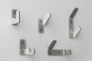 patère contemporaine / en inox / double / de salle de bain
