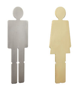 pictogramme de porte en acier inoxydable / pour sanitaire