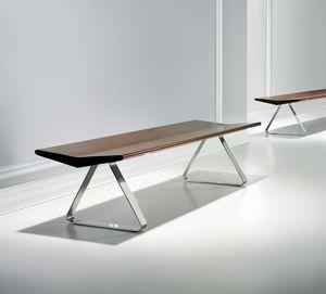 banc contemporain / en bois / en métal / stratifié