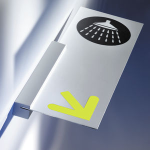 plaque signalétique d'orientation / murale / fixe / en aluminium