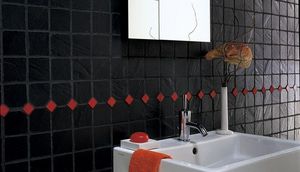 carrelage de salle de bain / mural / en grès cérame / poli
